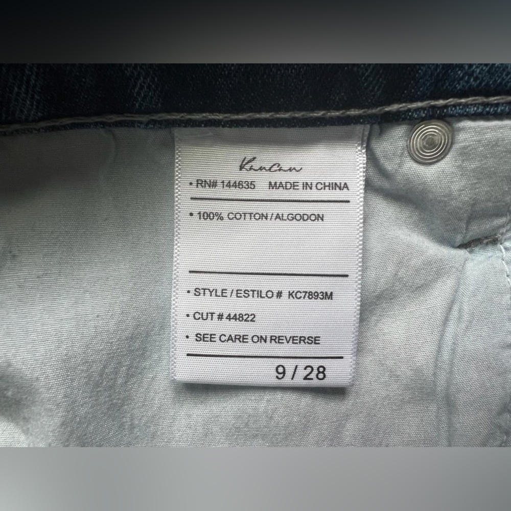 KanCan New Cargo Jeans Exposed Button Fly Straight 100% Cotton KC7893M Size 9/28 - Picture 2 of 12